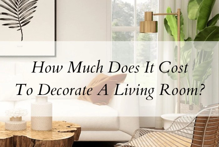 How much cost to decorate living room