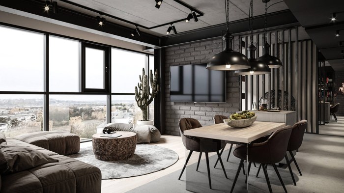 How to decorate industrial style apartment